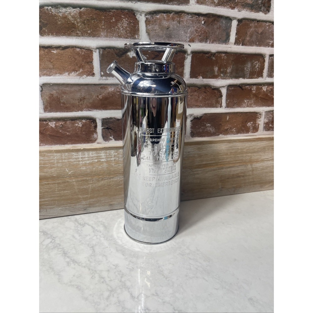 Thirst Extinguisher Cocktail Shaker Music Box Chrome Japan How Dry I Am Vintage